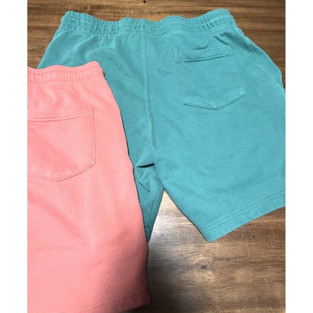 Goodfellow & Co Mens Cotton Blend Casual Shorts Size M Coral & Teal (Bundle)